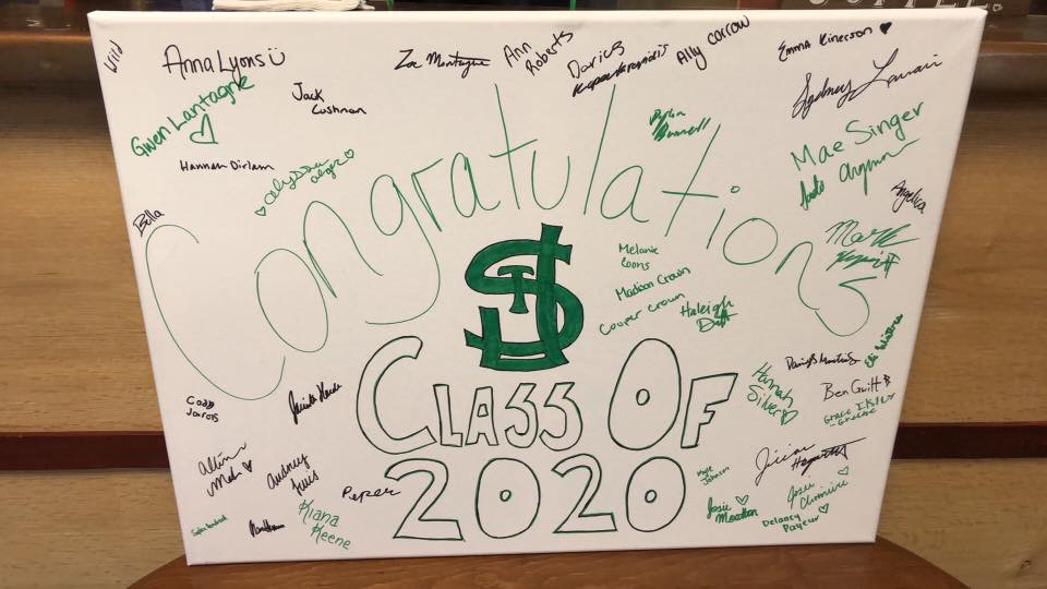 Congratulations to the Class of 2020 sign