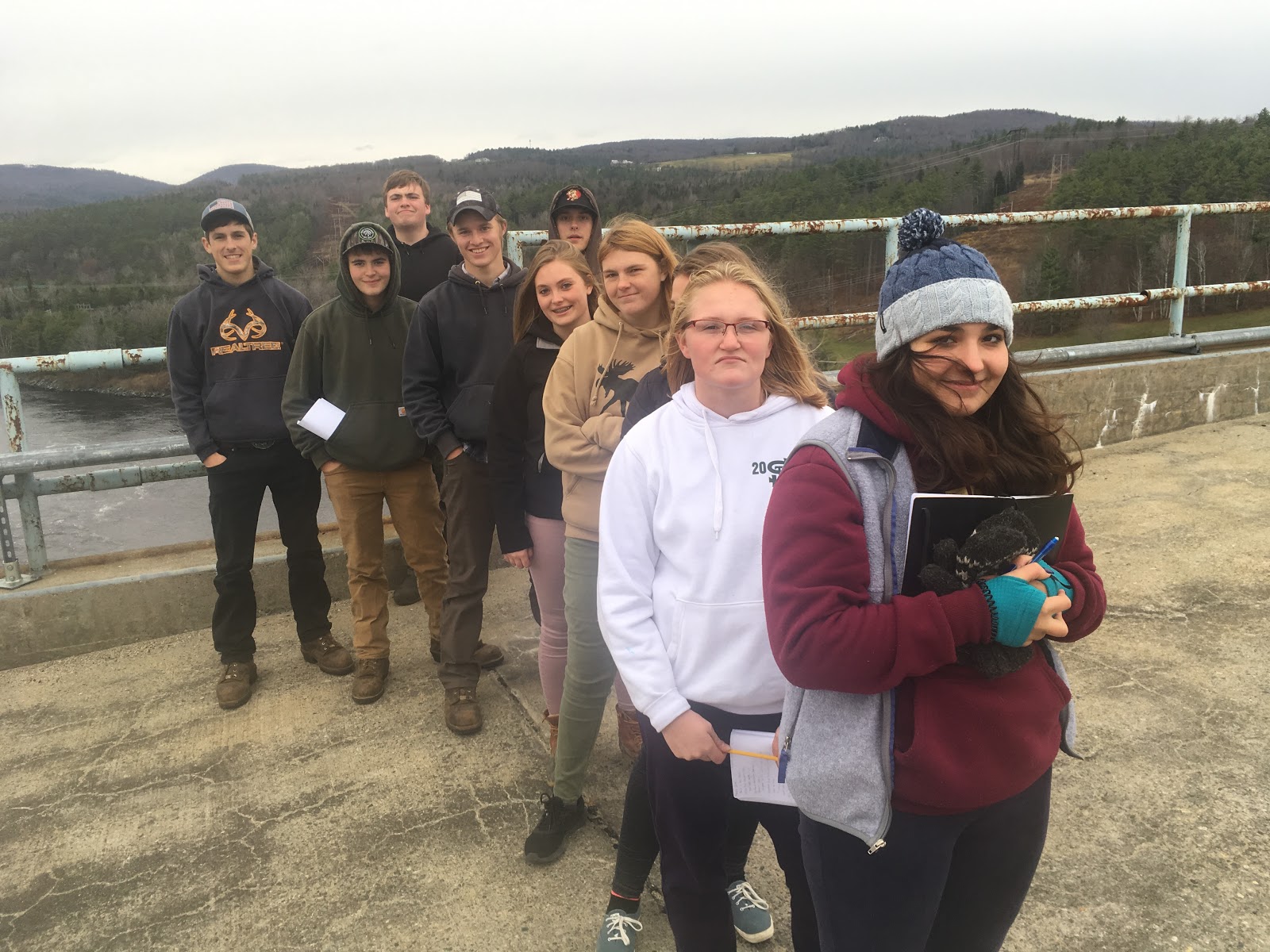 Students at Moore Dam
