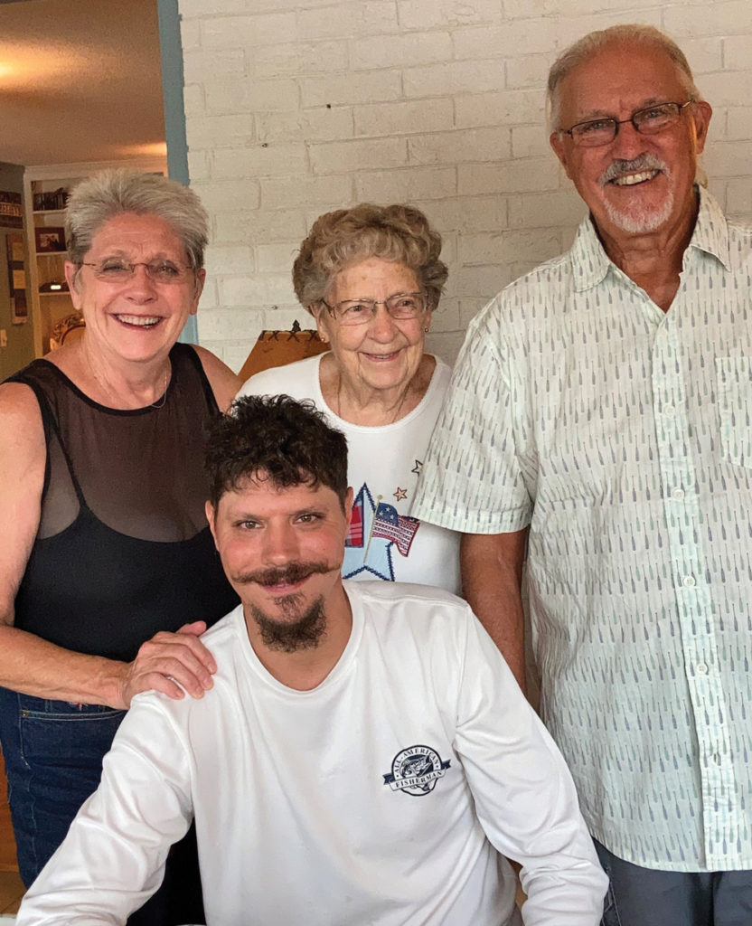 David Shumate ’64 (far right) with wife of 50 years, Lyla (far left), son, Brandon, and his 96 year old mother-in-law, Jeannie Nixon.
