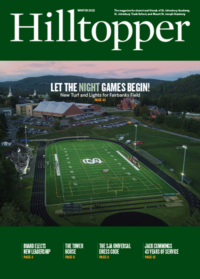 Cover of the Winter 2022 issue of the Hilltopper magazine