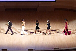 poetry students on stage