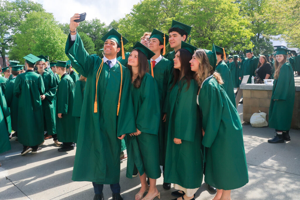 Students at Commencement